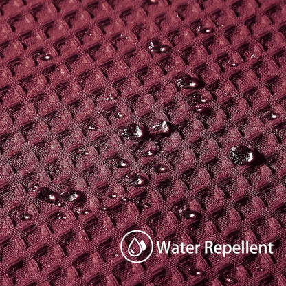 Waffel Duschvorhang Burgunderrot 152x182cm – Wasserdicht & Schwer