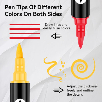 Acrylstifte Dual-Tip 48 Farben wasserfest für Steine & mehr