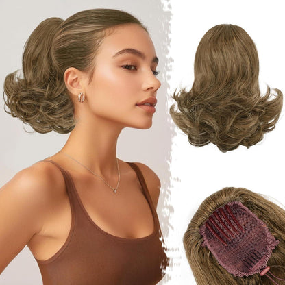 Welliges Pferdeschwanz Haarteil, Clip-in Haarverlängerung 25cm