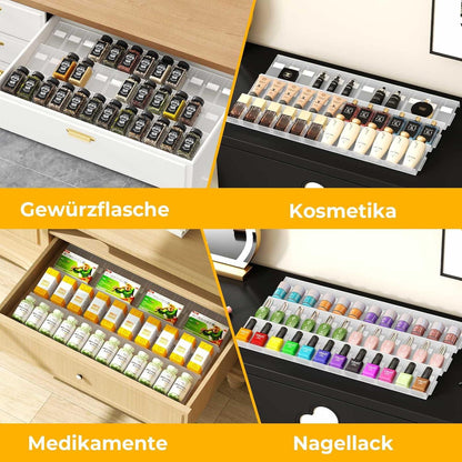 Gewürz Organizer Schublade für Gewürze Aufbewahrung, 36 Stück BPA-frei