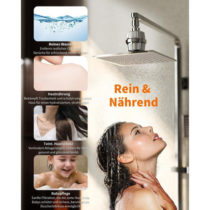 Duschfilter für Hartes Wasser mit Vitamin C – 34 Stufen
