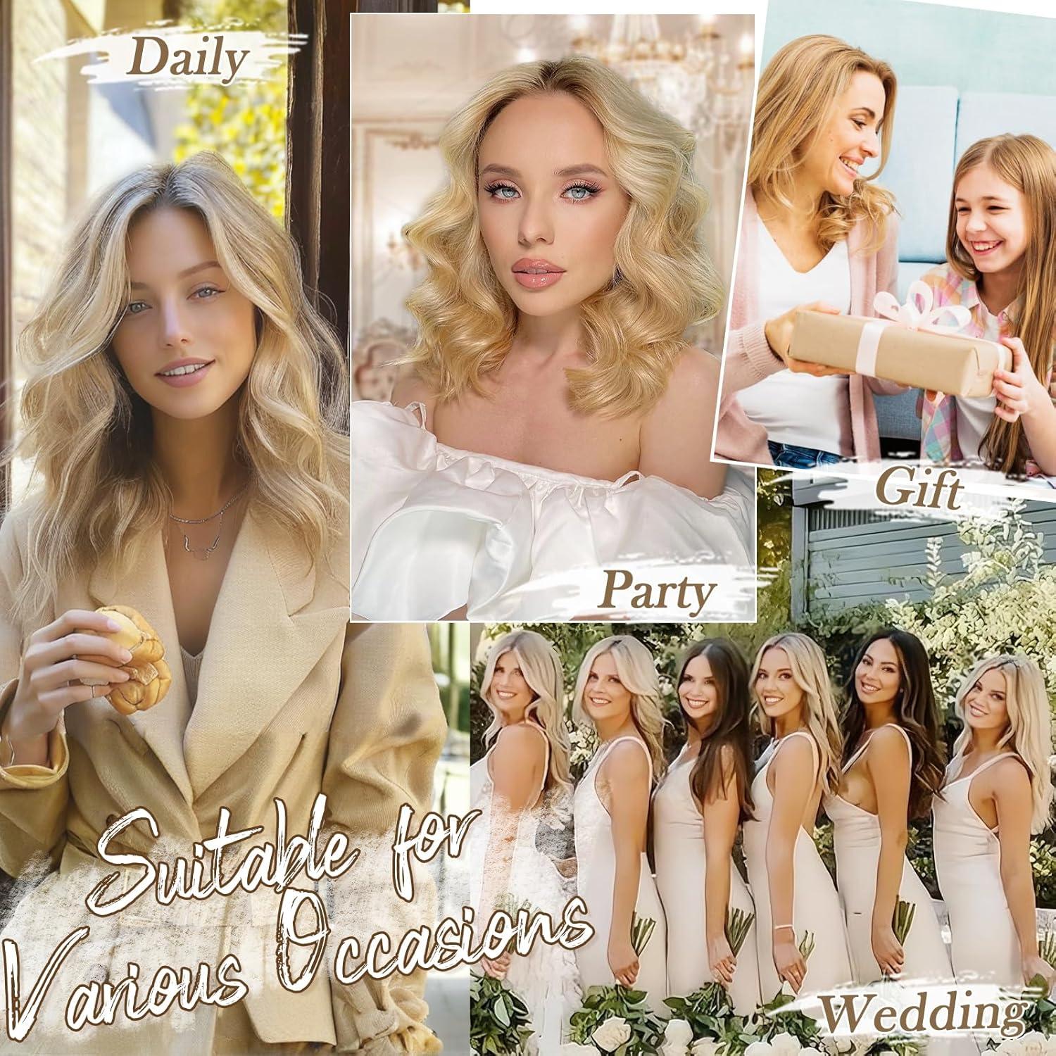 30cm Graue Wellige Clip-in Extensions 6PCs Haarverlängerung - Damen
