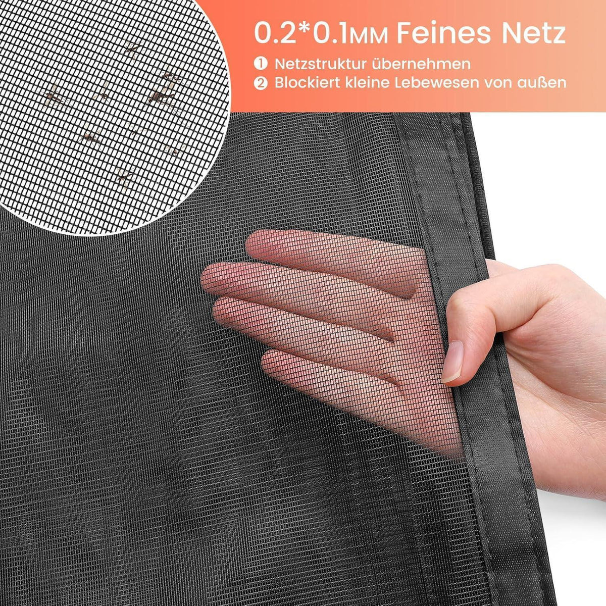 Fliegengitter Tür Ohne Bohren 105x210cm mit Starken Magneten