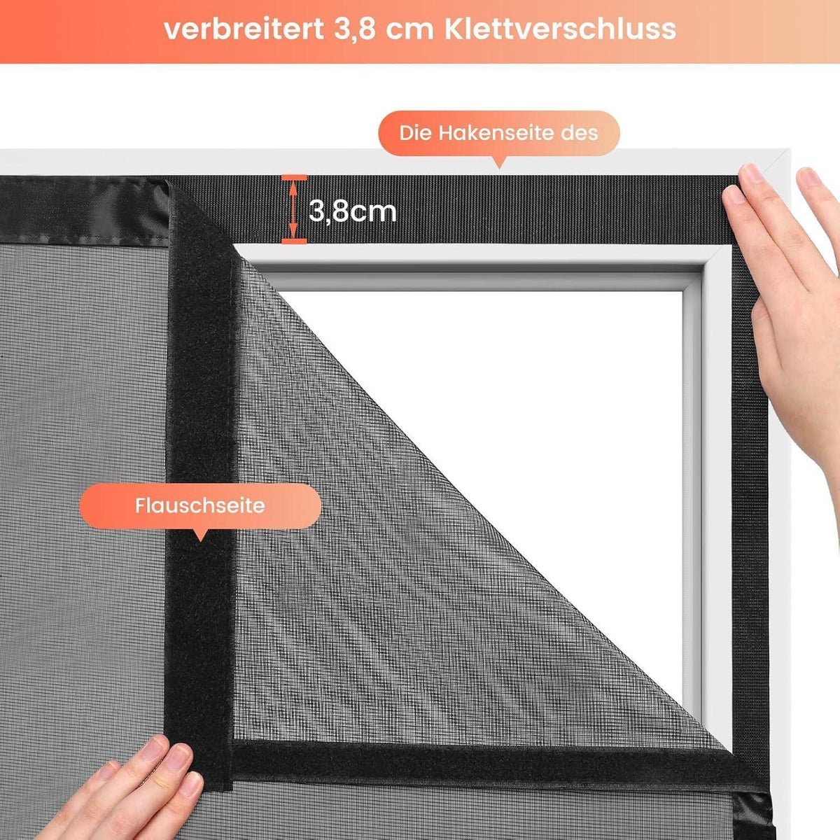 Fliegengitter Tür Ohne Bohren 105x210cm mit Starken Magneten