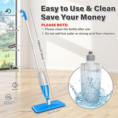 EXEGO 440-ml Ersatzflasche für Spray Mop Serie