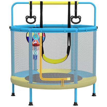 PILIN 4in1 Kindertrampolin mit Zubehör – Gartentrampolin 140cm