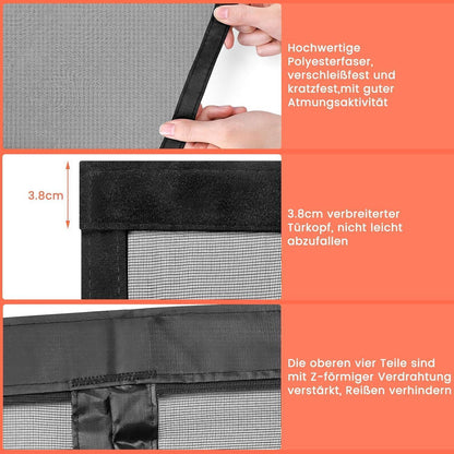 Doppeltür Fliegengitter Magnet 110x255cm – Insektenschutz & Freihand