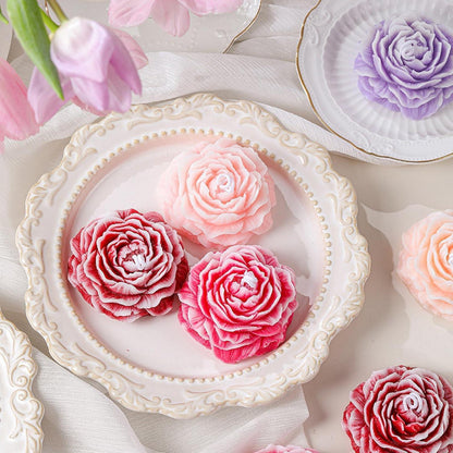 Silikonform 5er Set Blumen | Rosen, Tulpen, Pfingstrose für Kerzen