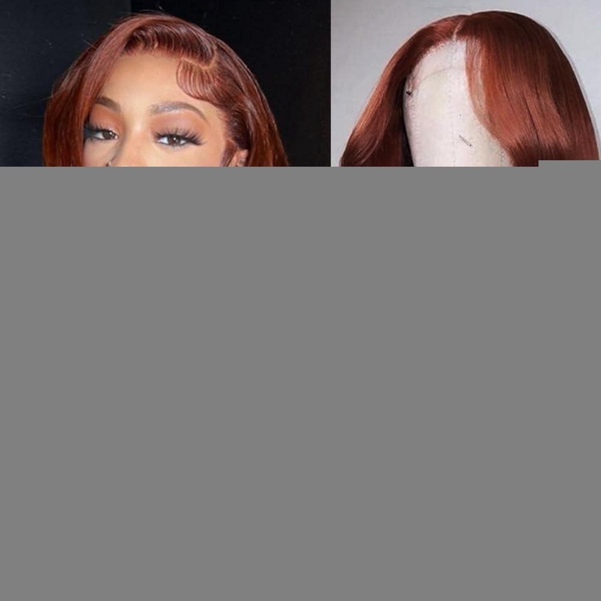 Rötlichbraune Body Wave Lace Front Perücke Echthaar 70cm