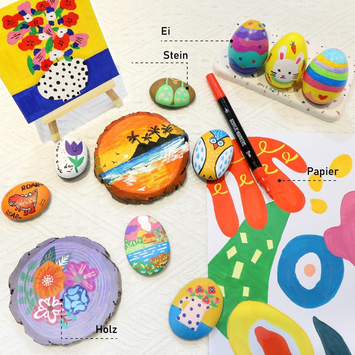 Acryl Marker Set 48 Farben – Dual Tip für Kunst & DIY