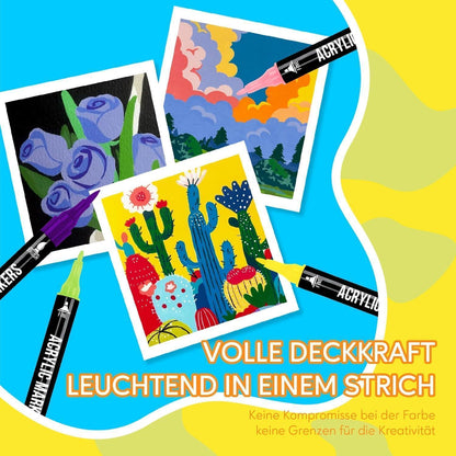 Acryl Marker Set 48 Farben – Dual Tip für Kunst & DIY