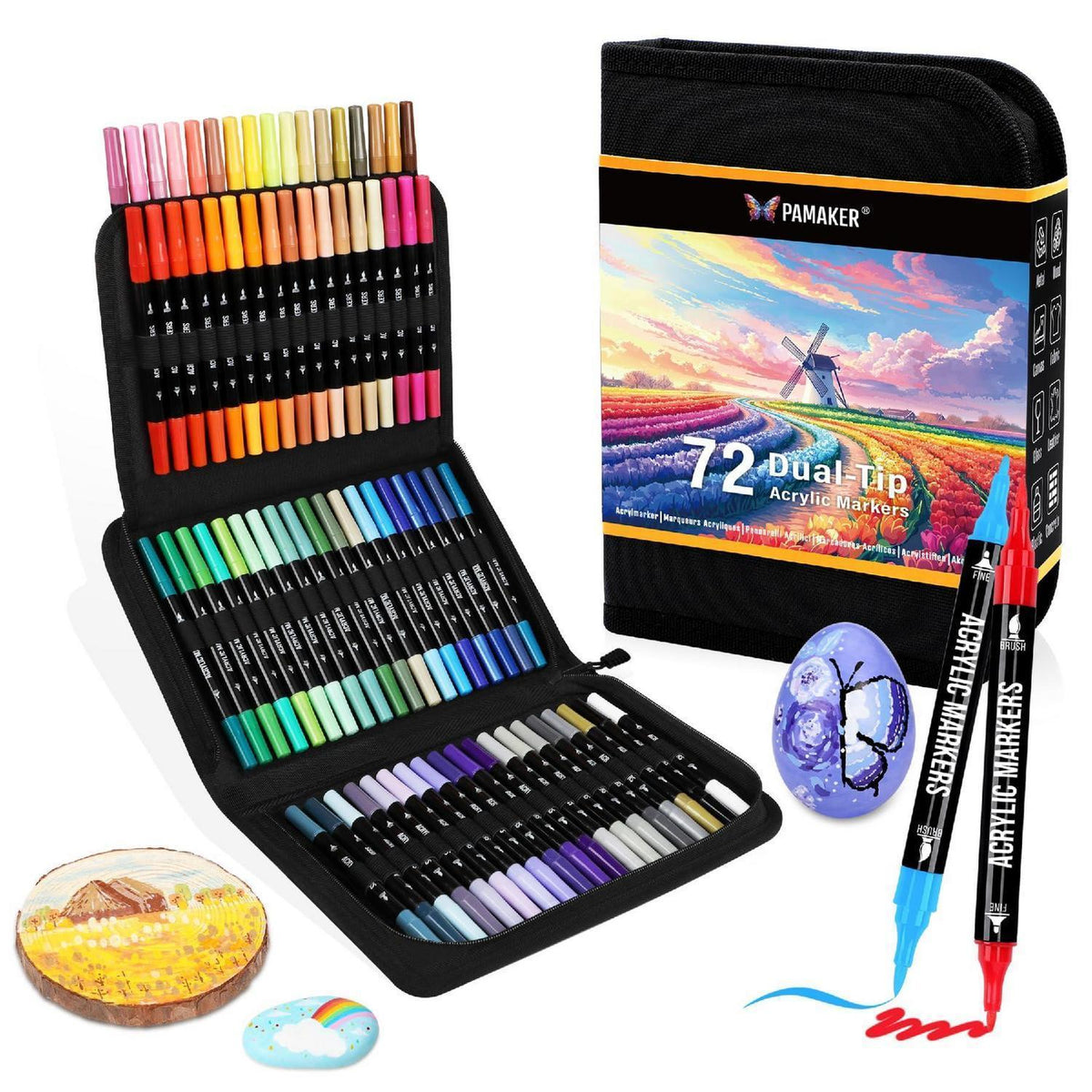 Acryl Marker Set 72 Farben – Dual Tip für Kunst & DIY
