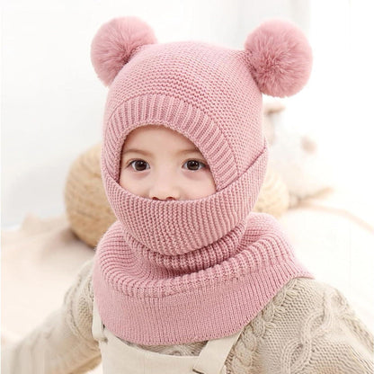 Winter Sturmhaube Kinder 2-5 Jahre, Warm & Winddicht Rosa