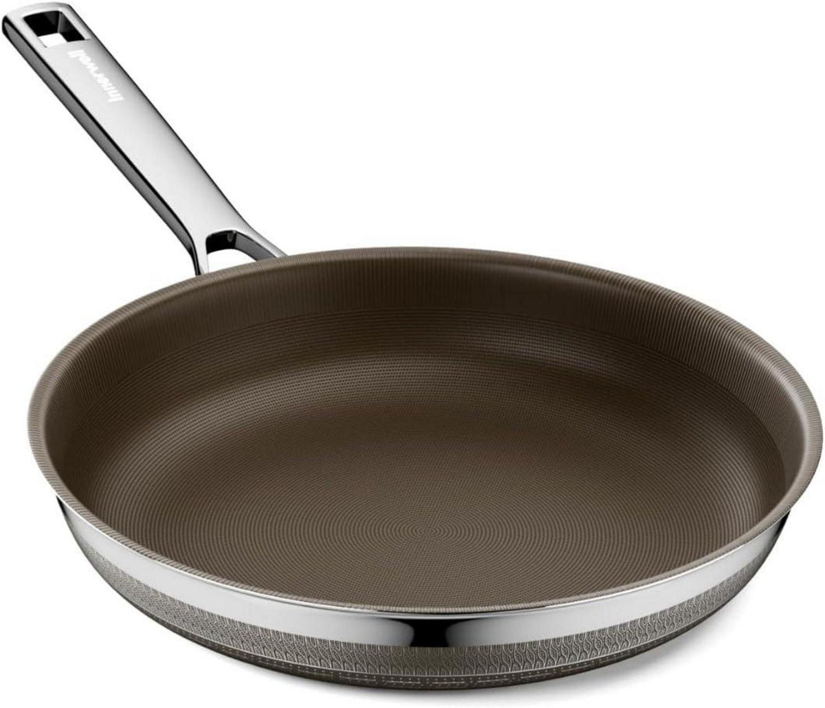Antihaft Keramik Bratpfanne 20cm Titan Braun Tri-ply Edelstahl