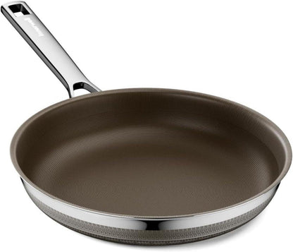 Antihaft Keramik Bratpfanne 20cm Titan Braun Tri-ply Edelstahl