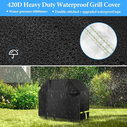 Grillabdeckung 170cm wetterfest 420D Oxford wasserdicht reißfest