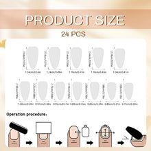 24 Stück schwarze Press on Nails French Tips Akrylnägel