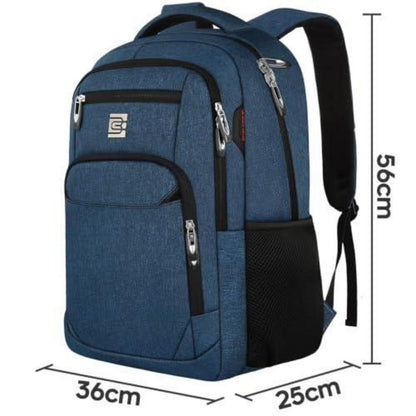 20 Zoll Laptop Rucksack Blau – Herren & Teenager Schulrucksack