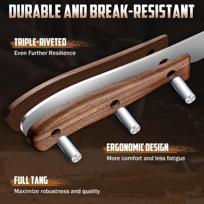 Steakmesser Set 6-teilig mit Holzgriff & Geschenkbox