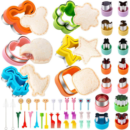 Ausstecher Brot & Gemüse Kinder 48 Teile, Micky, Dino, Stern, Herz
