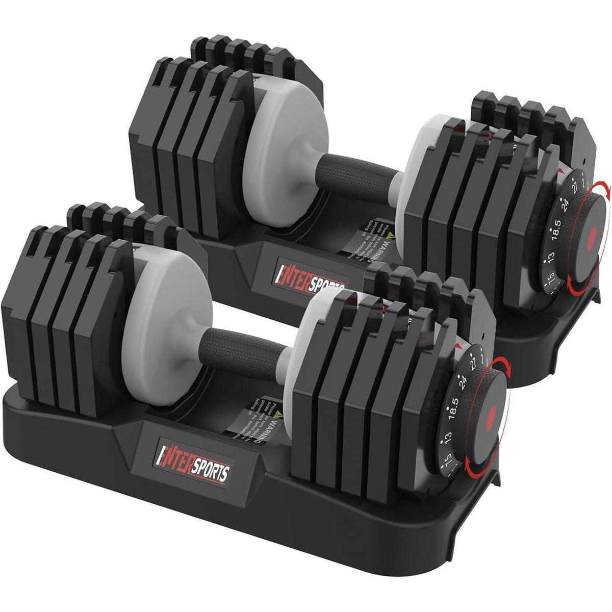 Verstellbare Hanteln 2-27kg für Home Gym, Platzsparend