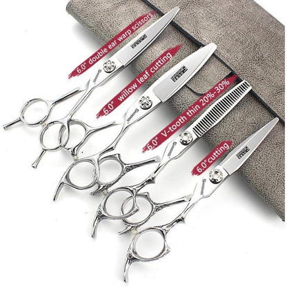 Professionelle Haarschere 6/7 Zoll – Friseurschere Set 4-teilig