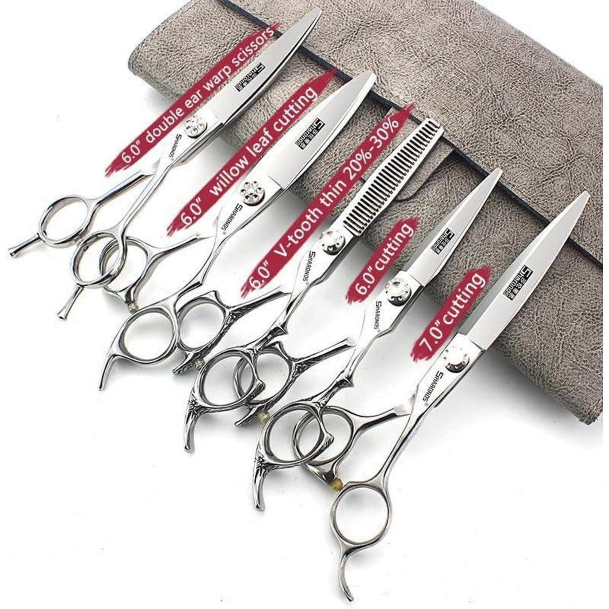 Professionelle Haarschere 5tlg. Set – Friseurschere & Ausdünnschere