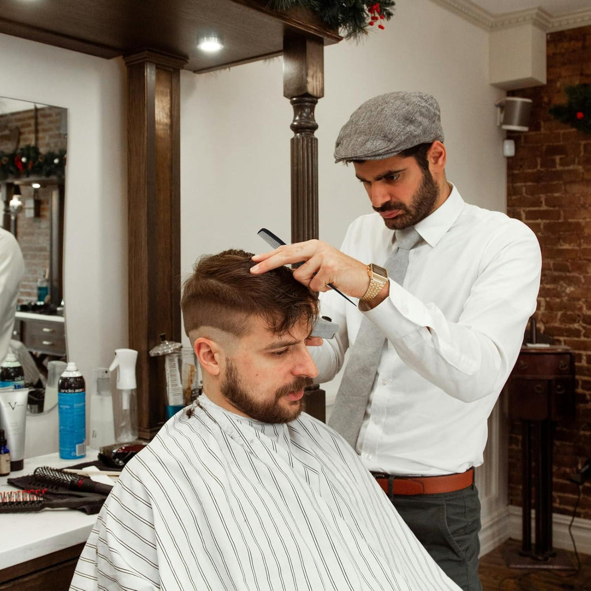 7-teiliges Kamm Set für Männer Haarstyling Locken Friseur Herren Beard