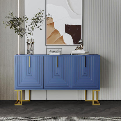 Kommode & Sideboard 6 Schubladen, 3 Türen, Marineblau