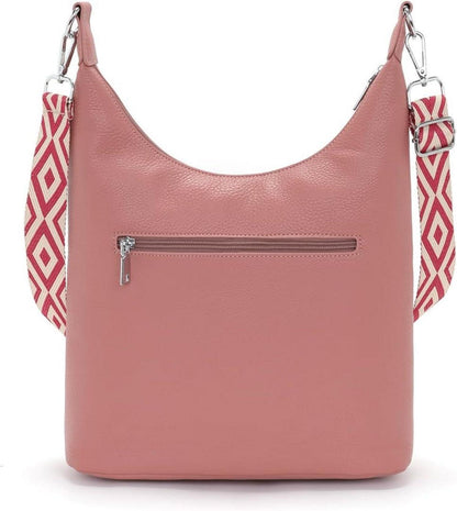 SOGYECS Damen Handtasche Groß Umhängetasche Mittelgroß Rosa