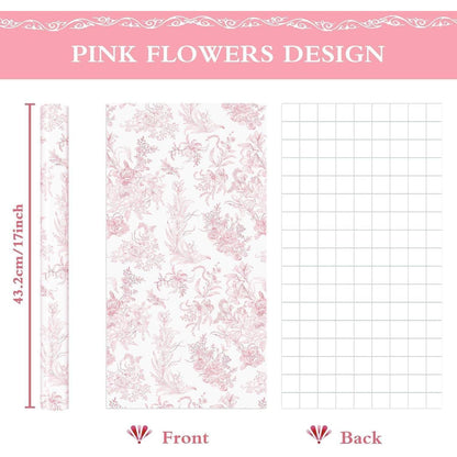 Geschenkpapier Blumenrosa – 43x10m Rolle für Hochzeitsgeschenke