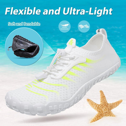 Wasserschuhe Damen Herren Schnell Trocknend Weiß 36-46EU