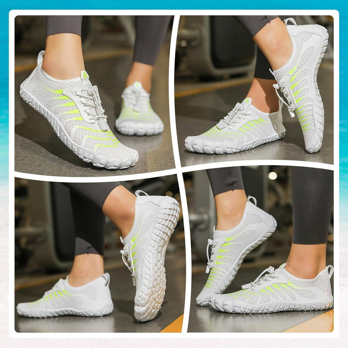 Wasserschuhe Damen Herren Schnell Trocknend Weiß 36-46EU