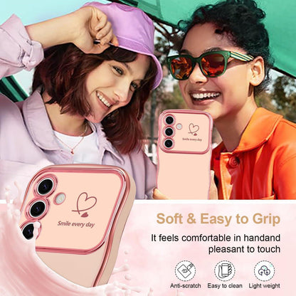 Handyhülle Samsung Galaxy S24 FE Mädchen Rosa Wellen Galvanisiert