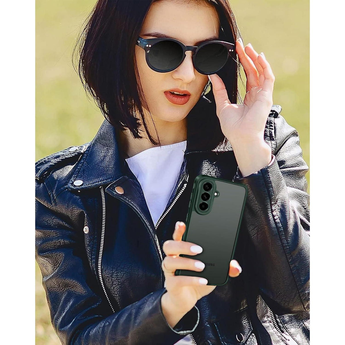Schutzhülle mit Panzerglas für Samsung Galaxy A56 5G, Grün