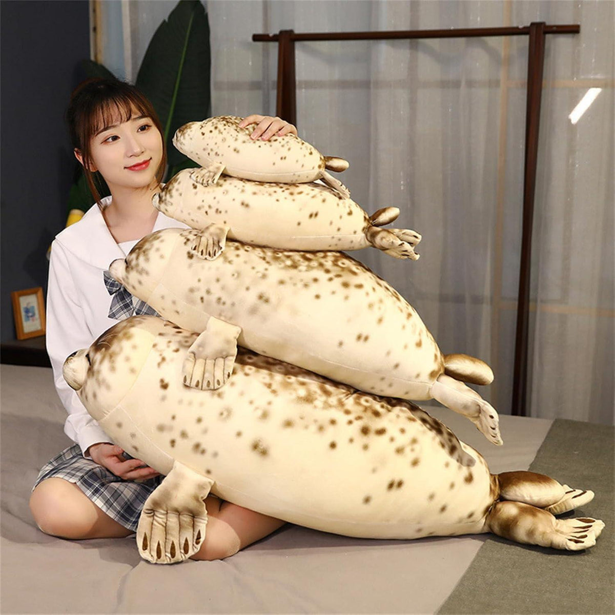 Seelöwe Kuscheltier Plüschtier 35 cm – Flauschiges Kissen für Kinder