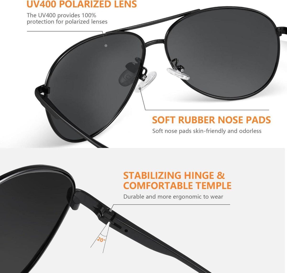 Polarisierte Sonnenbrille UV400 Schutz Unisex Outdoor Sport Brille