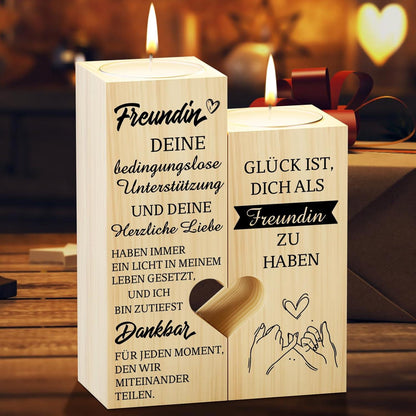 Herzförmiger Kerzenständer Geschenk Freundin Frauen Valentinstag