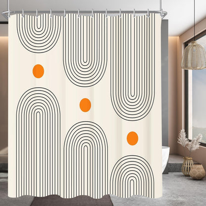 Duschvorhang 180x180cm Geometrische Kurve Antischimmel
