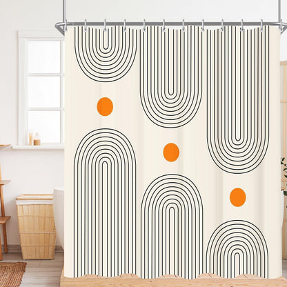 Duschvorhang 180x180cm Geometrische Kurve Antischimmel