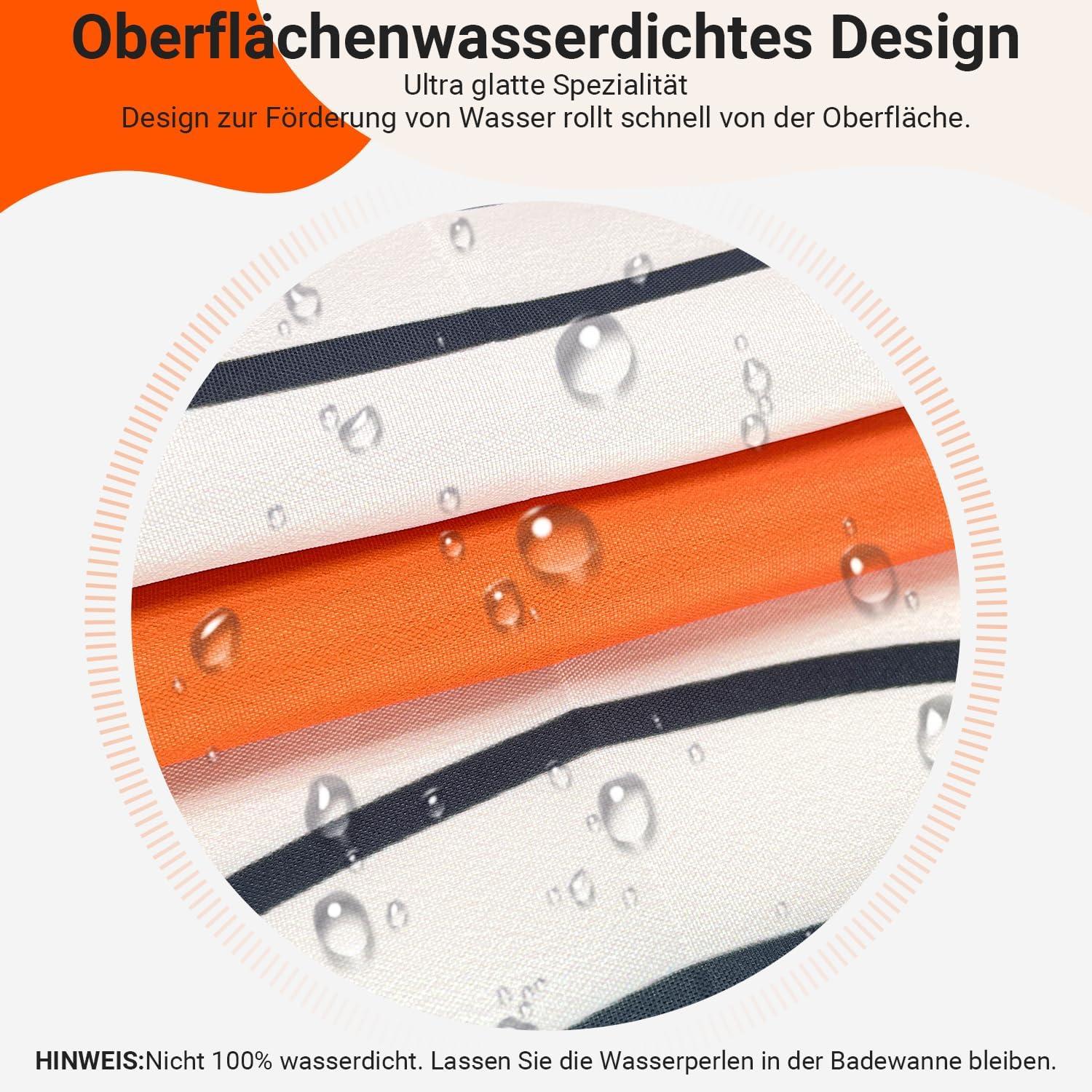Duschvorhang 180x180cm Geometrische Kurve Antischimmel