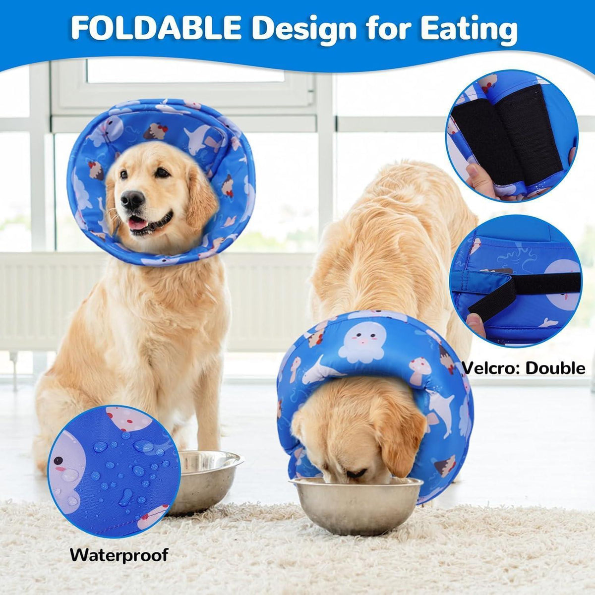 Hundekragen Leckschutz Weich Dunkelblau L