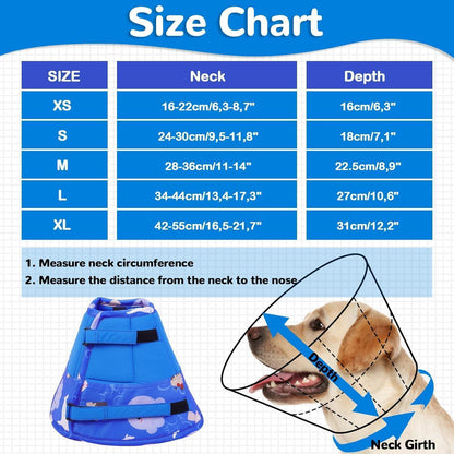 Hundekragen Leckschutz Weich Dunkelblau L
