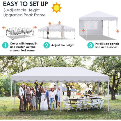 3x6m Pavillon mit Seitenteilen – Wasserdicht & Stabil für Garten/Strand