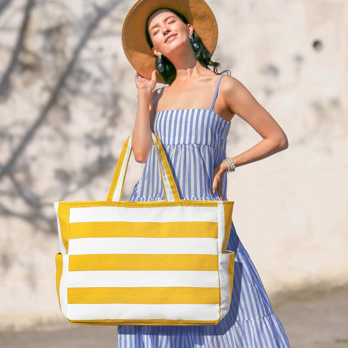 Strandtasche XXL Damen Tote Bag Shopper Umhängetasche Faltbar