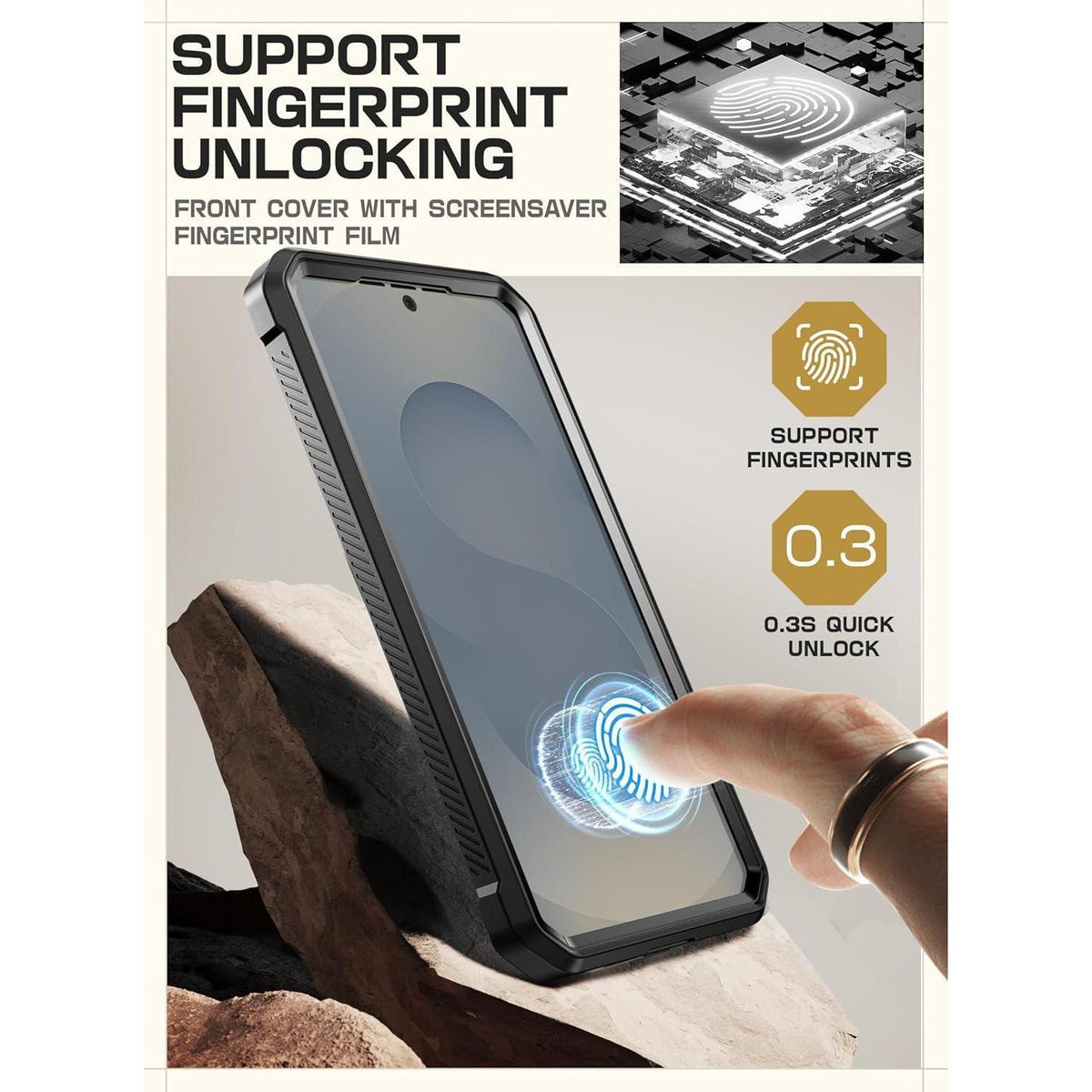 Samsung Galaxy S25 Plus Hülle mit Gürtelclip & Ständer