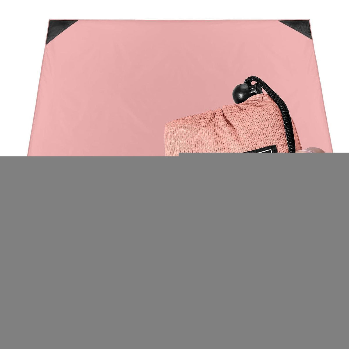 Ultraleichte Picknickdecke 180x160 cm, sandabweisend, wasserdicht, Rosa