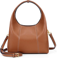 Handtasche Damen Vintage Tote Bag Kunstleder Braun vegan