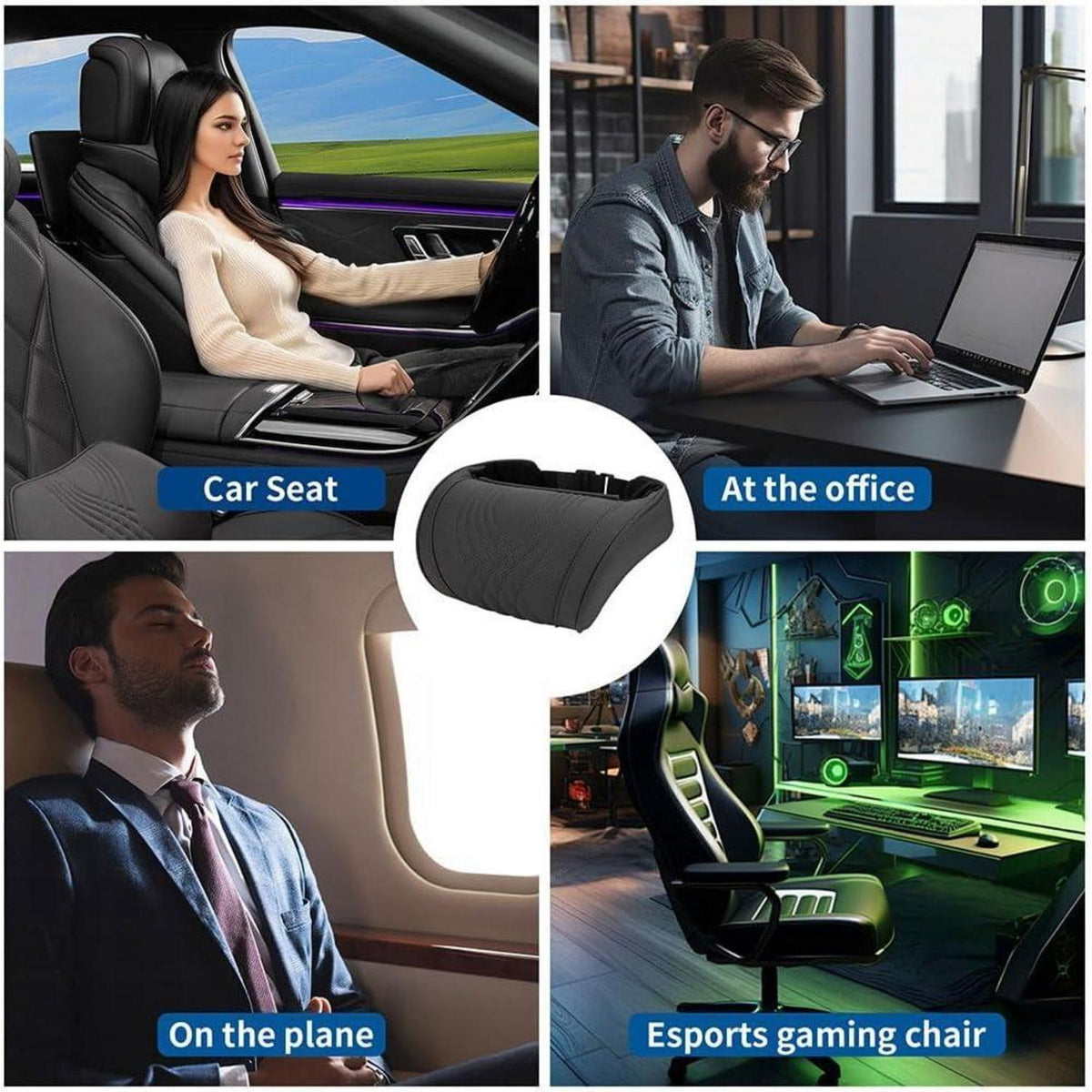 Nackenkissen Auto 2er-Set Memory Foam Kopfstütze