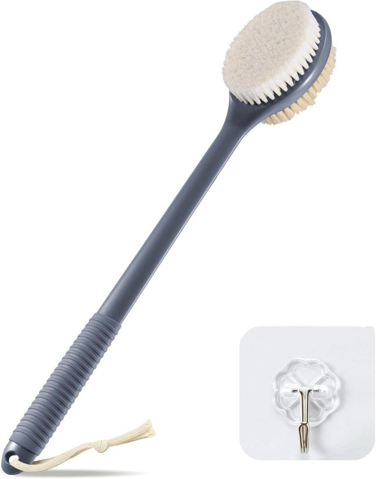 Rückenbürste Nass Trockenbürste 42cm mit langem Griff Bürste